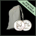 90% American Silver Franklin Half Dollars - $100 Face Value