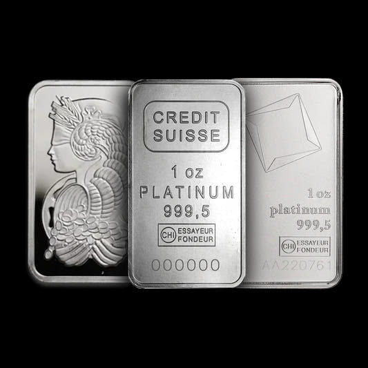 1 oz Platinum Bar Various Brands