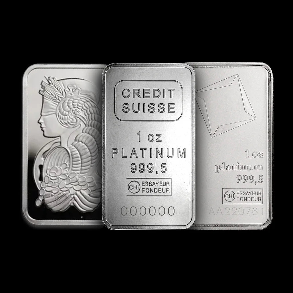 1 oz Platinum Bar Various Brands