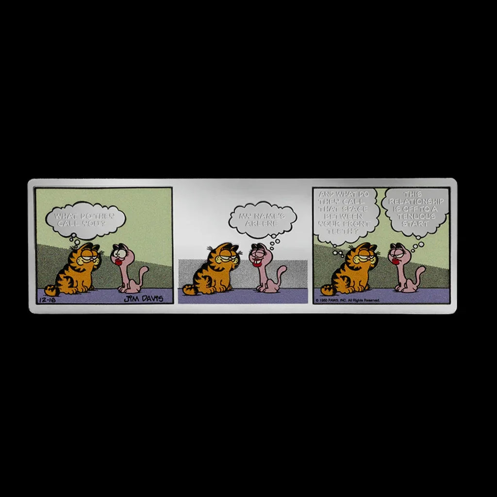 Garfield and Arlene Comic 1 oz Silver Coin Collectible