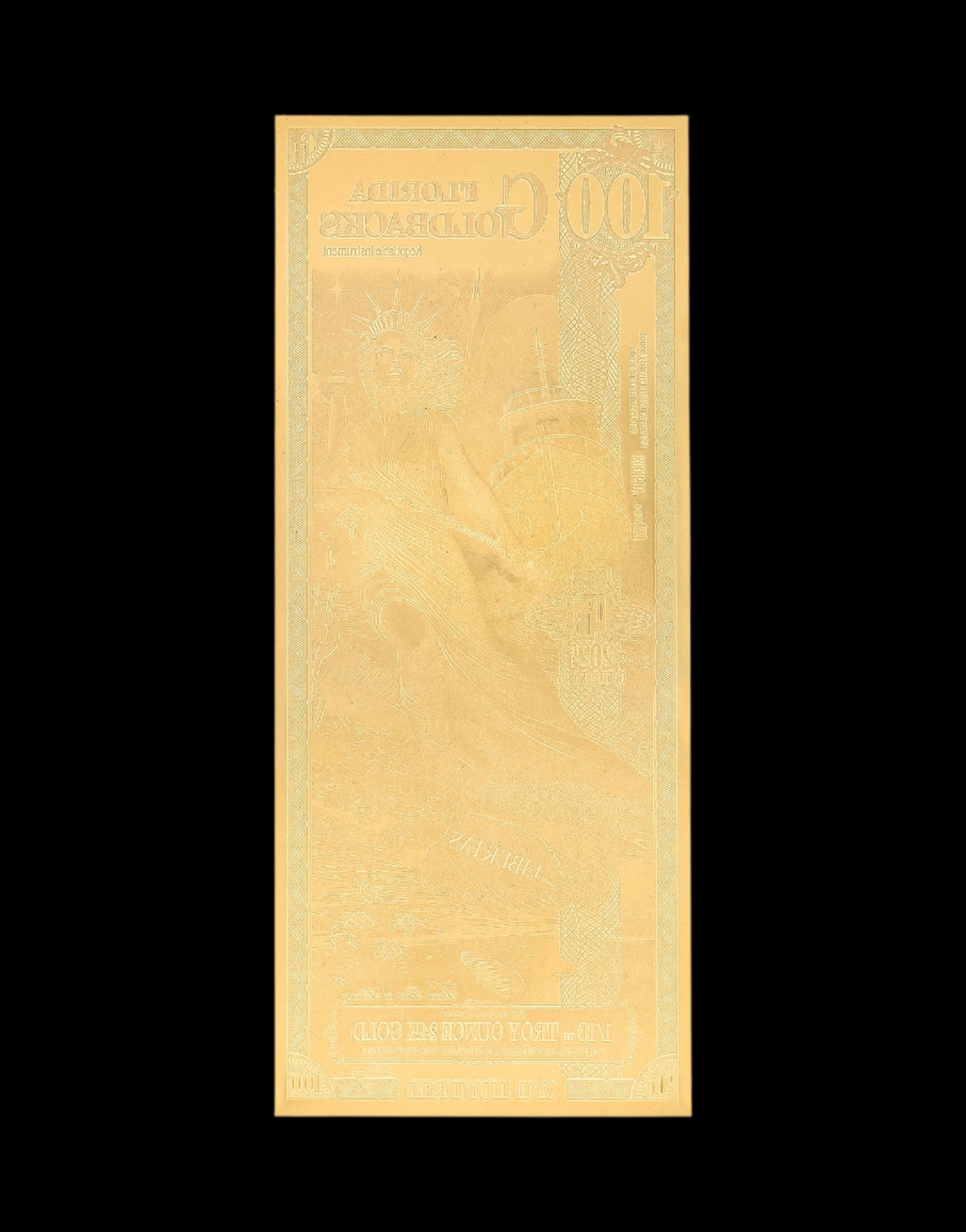 100 Florida Goldback Aurum Gold Note