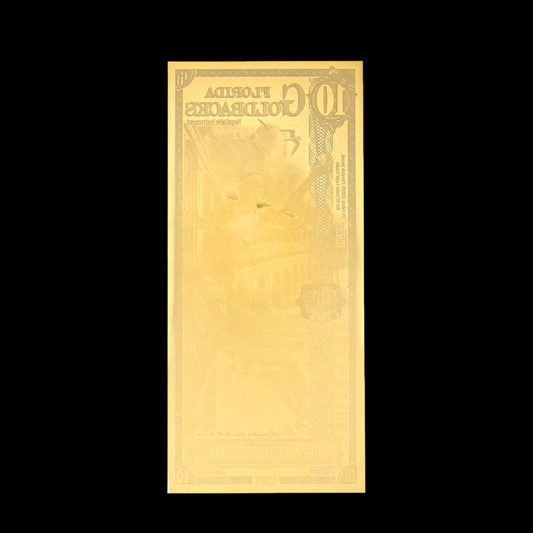 2025 10 dollar Florida Goldback backside