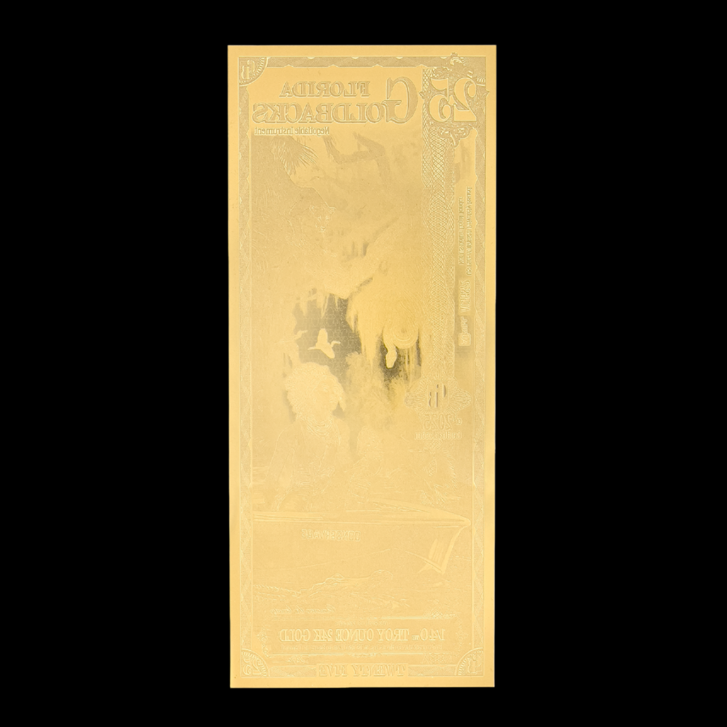 2025 25 dollar Florida Goldback backside