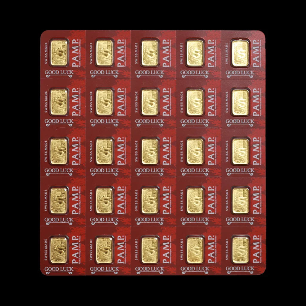 25 Gram Gold Bar PAMP Dragon