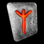 germania Mint Algiz 1oz Cast rune Glowing