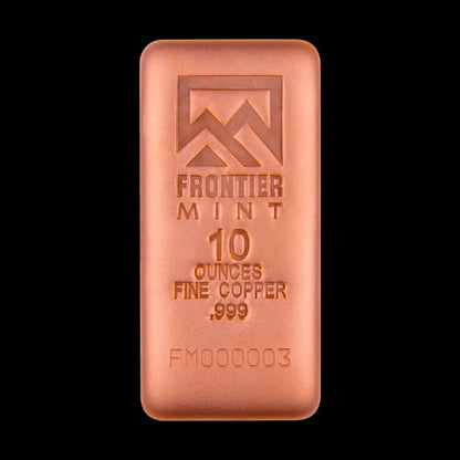 10 oz Copper Bar Frontier Mint