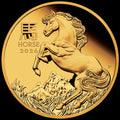 2026 2 oz Perth Mint Gold Horse (Lunar Series) BU