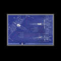 Star Wars X-Wing T-70 Blueprint – 1 oz  6.89 in × 10.31 in Silver Foil (2025)