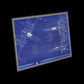 Star Wars Blueprint-style drawing of the X-Wing Fighter Ship Collectible Silver Coin